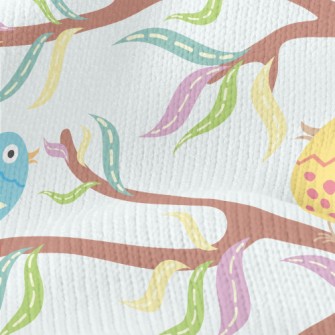 Bird Singing On A Branch Stretch Jersey