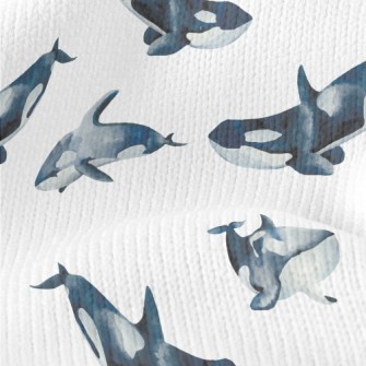 Killer Whales Swimming Freely Stretch Jersey