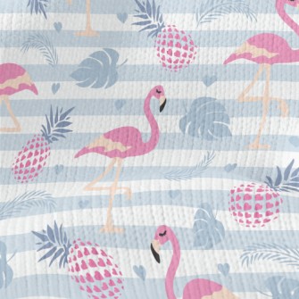 Flamingo Standing On One Leg T Stretch Jersey