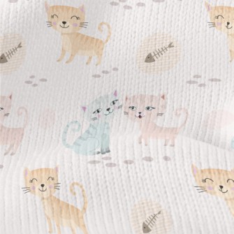 Bright Cat With Pink Ears Stretch Jersey