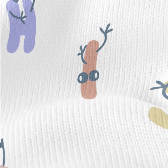 Playful Letters With Hands And Stretch Jersey
