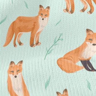 Orange Fox With Deep Eyes Stretch Jersey