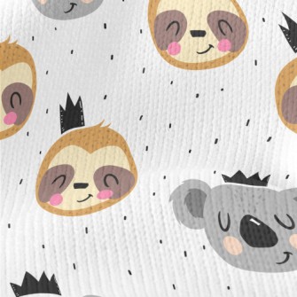 Big Heads Of Koalas And Sloths Stretch Jersey