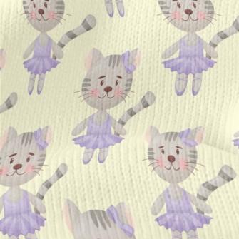Cat In Purple Dancing Costume Stretch Jersey