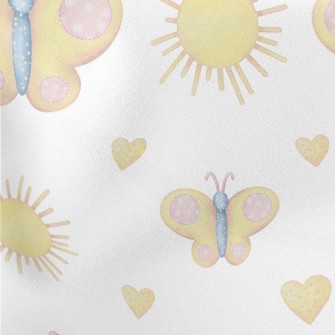 Butterfly With Circle Pattern Lightweight Cotton Poplin