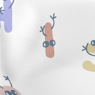 Playful Letters With Hands And Lightweight Cotton Poplin
