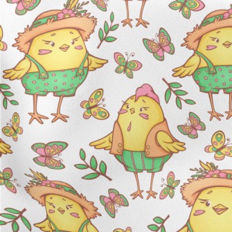 Butterflies Flying Around The  Lightweight Cotton Poplin