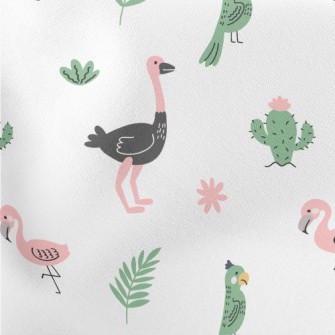 Strange Wild Birds Lightweight Cotton Poplin