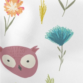 Big-eyed Cute Owl Lightweight Cotton Poplin