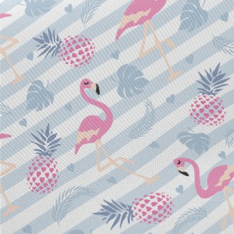 Flamingo Standing On One Leg T Midweight Cotton Poplin