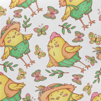 Butterflies Flying Around The  Midweight Cotton Poplin