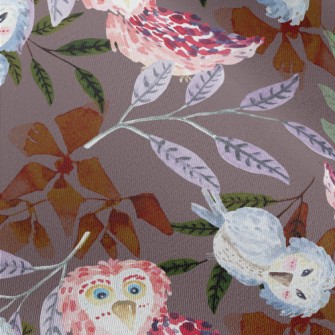 Watercolor Style Birds And Pla Chiffon