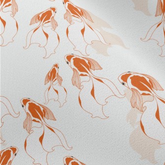 Beautiful Goldfish Swimming In Chiffon