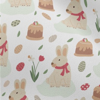 Cute Sleepy Rabbit Chiffon