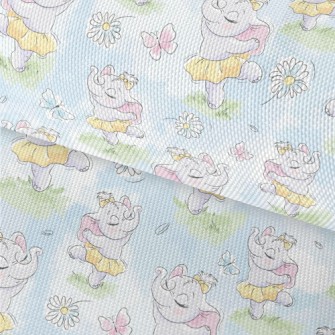 Cute Baby Elephant Ballerina Waterproof Oxford