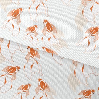 Beautiful Goldfish Swimming In Waterproof Oxford