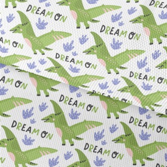 Green Pterosaur Flying High In Waterproof Oxford