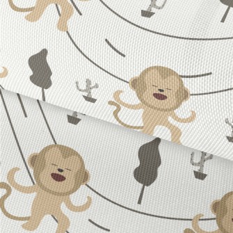 Monkeys Dancing On The Road Waterproof Oxford