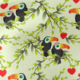 Toucan Couple On The Tree Waterproof Canvas