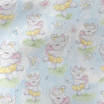 Cute Baby Elephant Ballerina Waterproof Canvas