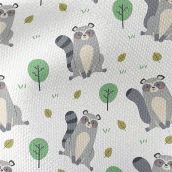 Raccoon Playing On The Grass Waterproof Canvas