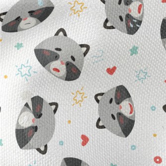 Cute Raccoon With Rich Emotion Waterproof Canvas