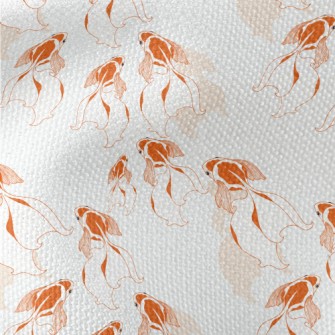 Beautiful Goldfish Swimming In Waterproof Canvas