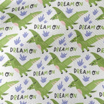 Green Pterosaur Flying High In Waterproof Canvas