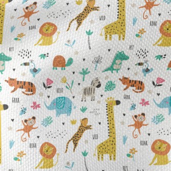 African Animals Playing Togeth Waterproof Canvas