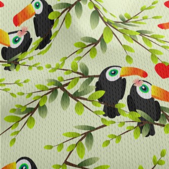 Toucan Couple On The Tree Athletic Mesh Flat Back