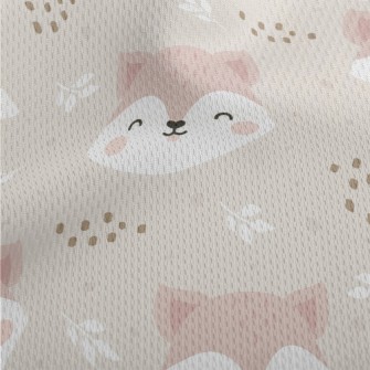Cute And Lovely Smiling Fox Athletic Mesh Flat Back