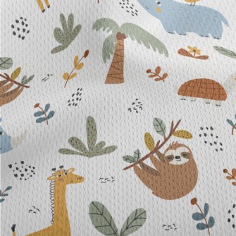 African Animals Living In Peac Athletic Mesh Flat Back