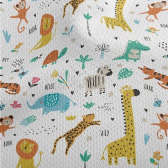 African Animals Playing Togeth Athletic Mesh Flat Back