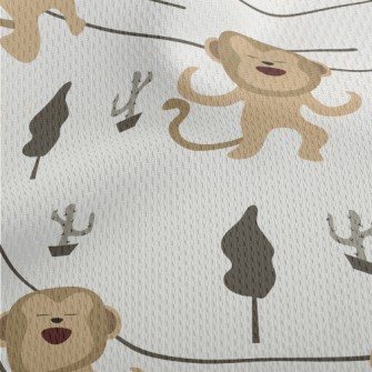 Monkeys Dancing On The Road Athletic Mesh Flat Back