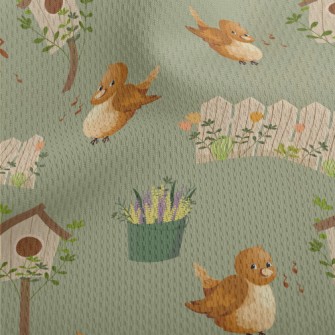 Autumn Scenery In The Garden Athletic Mesh Flat Back