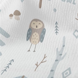 Owl Made Of Color Blocks Terry
