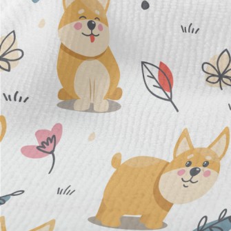 Little Corgi Playing On The Gr Terry