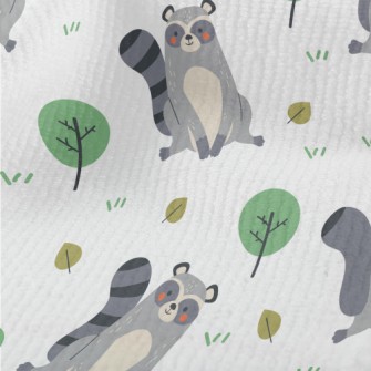Raccoon Playing On The Grass Terry