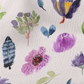 Watercolor Style Purple Flower Terry