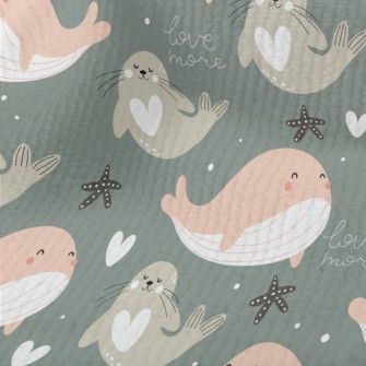 Whales And Seals Playing In Th Terry