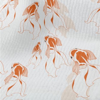 Beautiful Goldfish Swimming In Terry