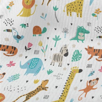 African Animals Playing Togeth Terry