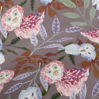 Watercolor Style Birds And Pla Performance Linen