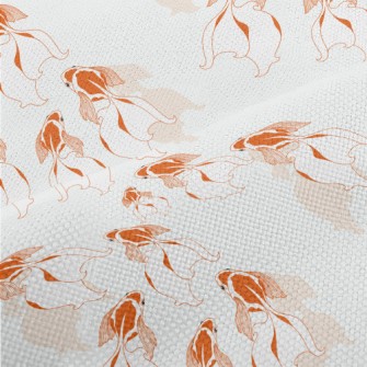 Beautiful Goldfish Swimming In Performance Linen
