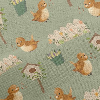 Autumn Scenery In The Garden Performance Linen