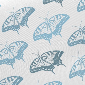 Dancing Blue Butterfly Twill