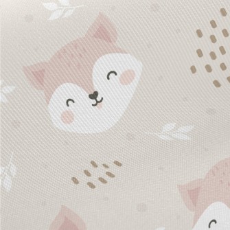 Cute And Lovely Smiling Fox Twill