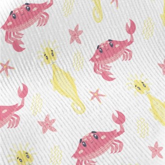 Pink Crab And Yellow Seahorse Standard Corduroy