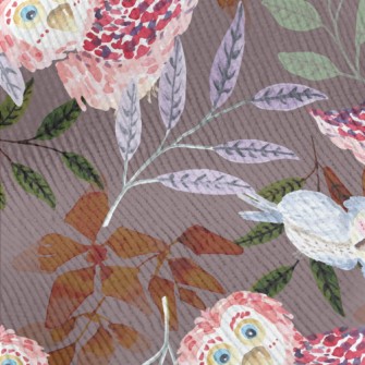 Watercolor Style Birds And Pla Standard Corduroy