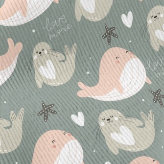 Whales And Seals Playing In Th Standard Corduroy